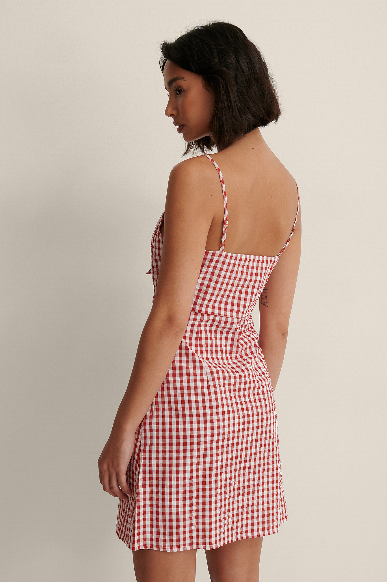 Organic Gingham Mini Dress Checkered ...